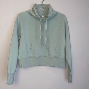 Coreio cowl neck sweatshirt teal NWOT !